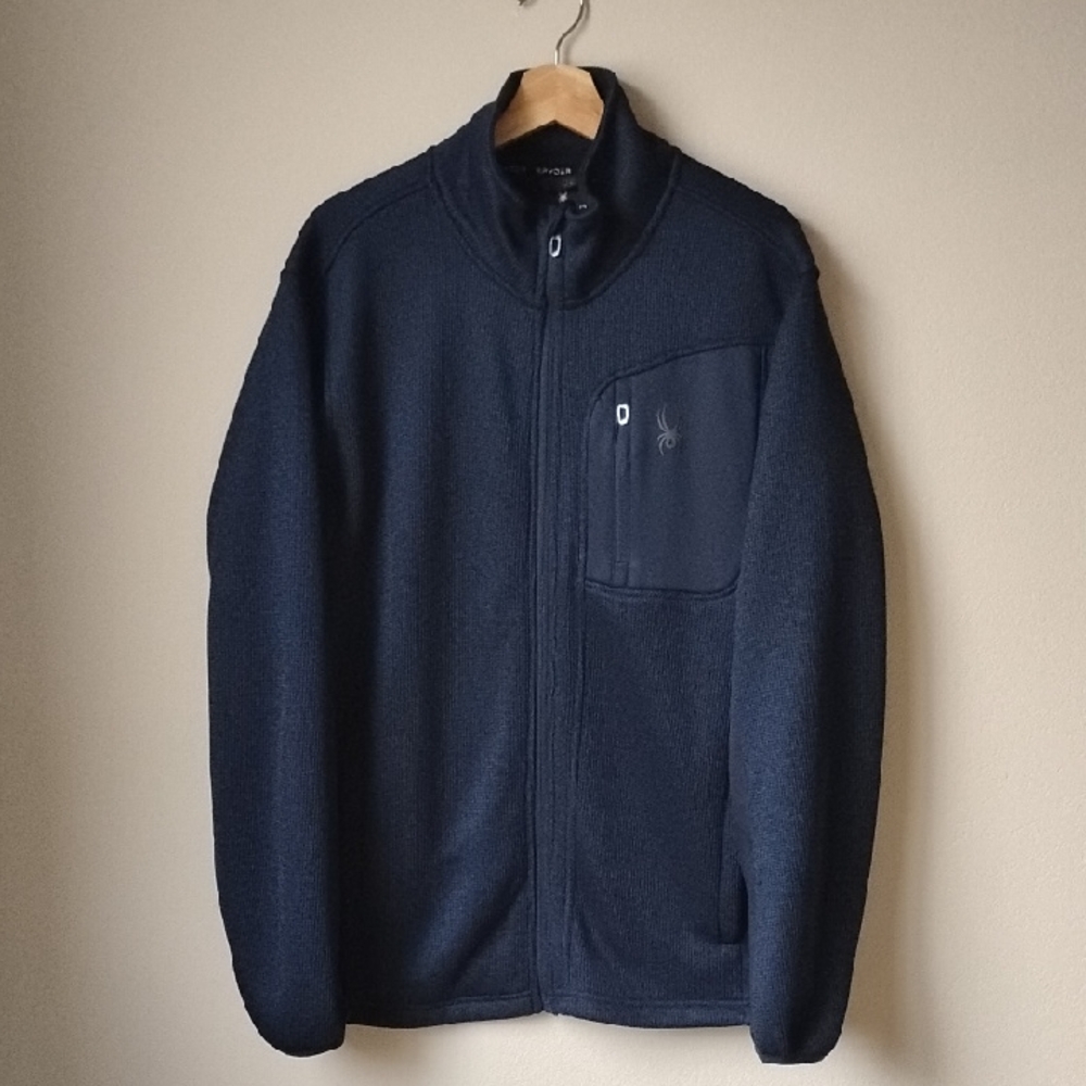 Spyder Men's Dark Blue Zip-Up Jacket
